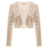 Women's Shining Long Sleeve Jacket Cropped Length - menochic